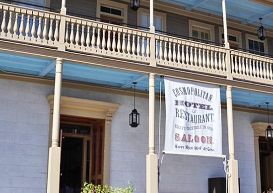 haunted hotel and restaurant exterior balcony