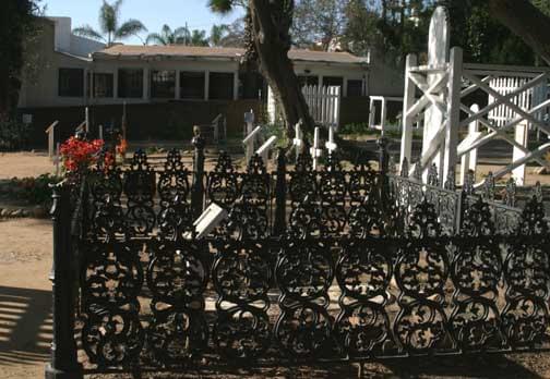 haunted site with ornate grave