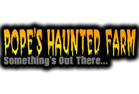 Popes haunted farm haunted house in Alabama logo