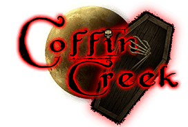Coffin Creek haunted house in California logo