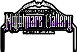 Count Orlok's Nightmare Gallery haunted house in Massachusetts logo