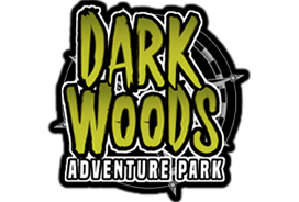 Dark Woods Adventure Park haunted house in Louisiana logo