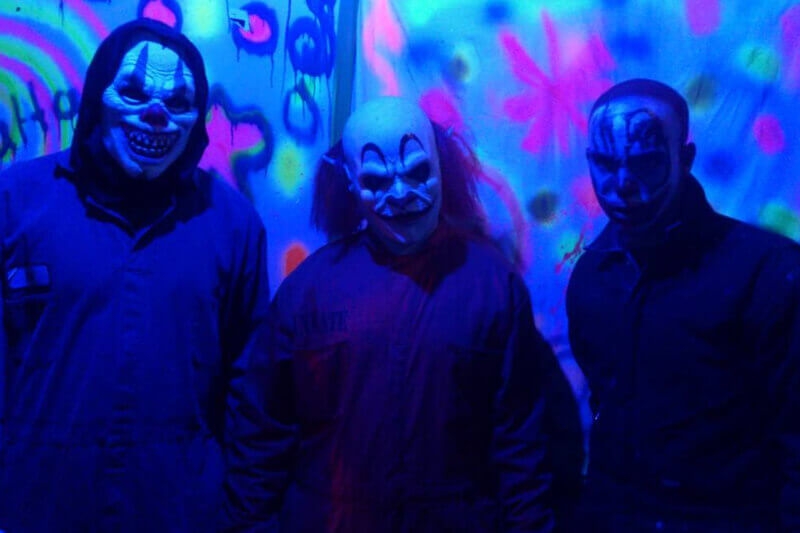 Dayton Scream Park a haunted house in Ohio psycho killers wearing joker mask