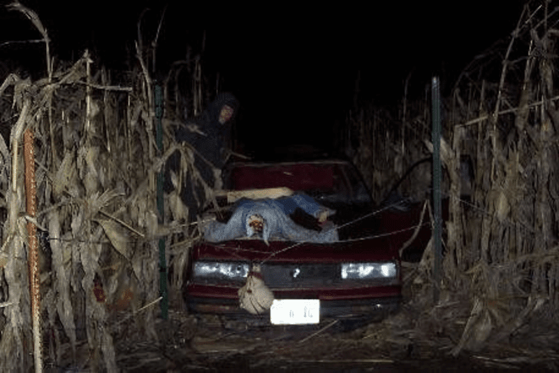 Haunted Carter Farm, scary monster on the car