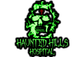 Haunted Hills Hospital haunted house in Indiana logo