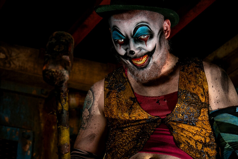 Haunted Hollow haunted house in Nebraska creepy joker evil smile
