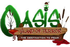 Oasis Island of Terror haunted house in New Jersey logo