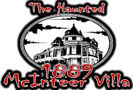 The Haunted 1889 McInteer Villa haunted house in Kansas logo