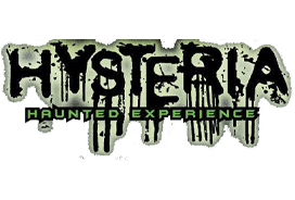 Hysteria Haunted Experience haunted house in West Virginia logo