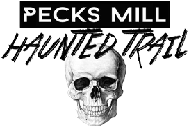 Pecks Mill Haunted Trail haunted house in West Virginia logo
