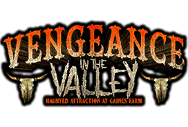 Vengeance in the Valley Haunted Attraction at Gaines Farm haunted house in Vermont logo